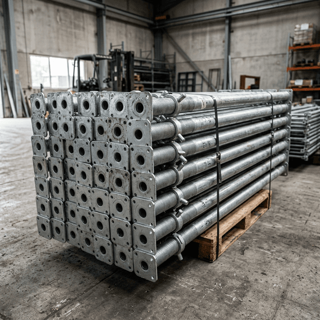 Adjustable steel scaffolding props